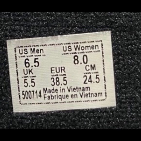 Vans Sk8-Hi Black Checkered Removable Logo Strip Women’s 8 & 8.5 - Picture 7 of 9